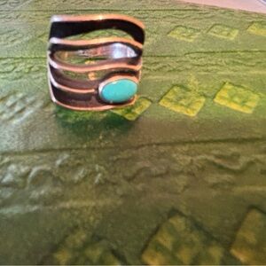 Stunning Vintage Sterling Silver Ring – Size 7 – Sleeping Beauty Turquoise
